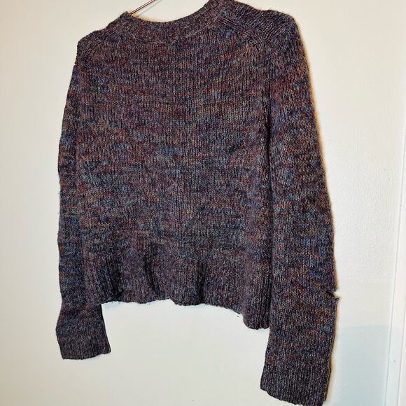 VINCE Women's Marl Alpaca-Blend Long Sleeve Crewneck Sweater Size Medium - Picture 6 of 6